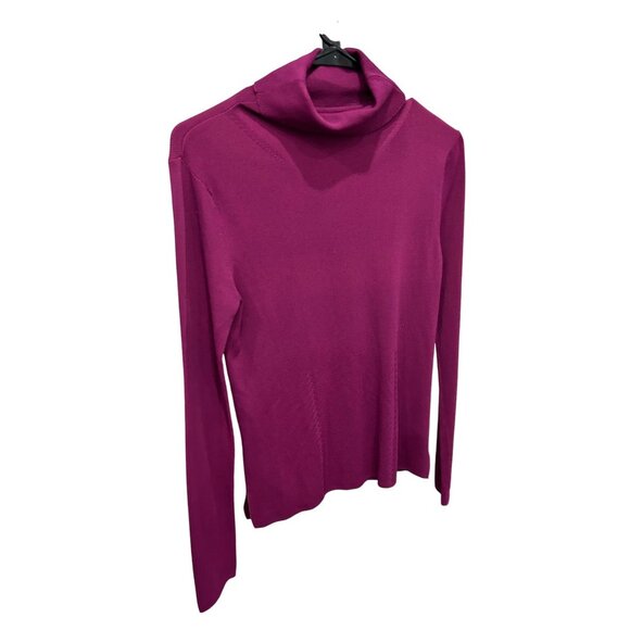 C'est City Womens Knit Turtleneck Sweater Magenta Sz S - Picture 3 of 9